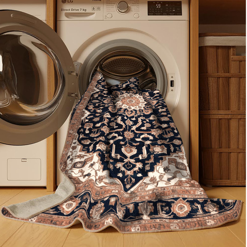 Machine Washable Persian Brown Area Rug, Rectangle 2' x 3'
