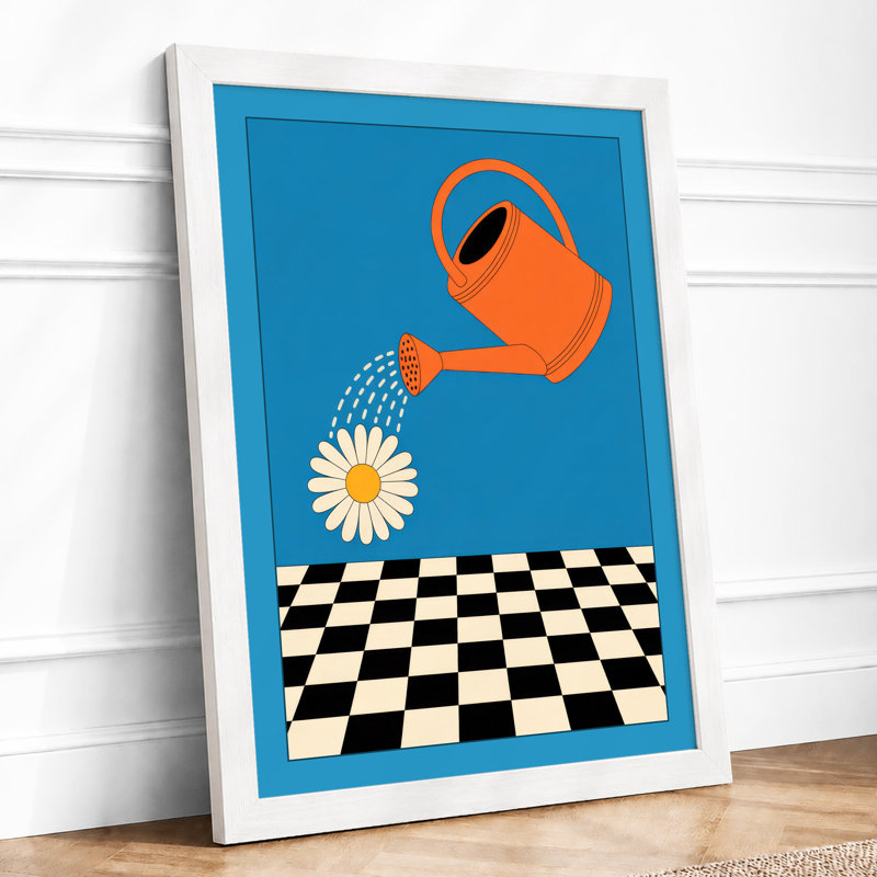 Daisy in Bloom Modern - Framed Print, A3 - 42.0 x 29.7 cm, White