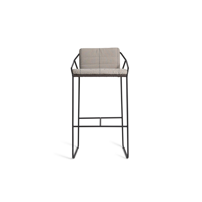 Sandur 28.38" Patio Bar Stool, Anthracite