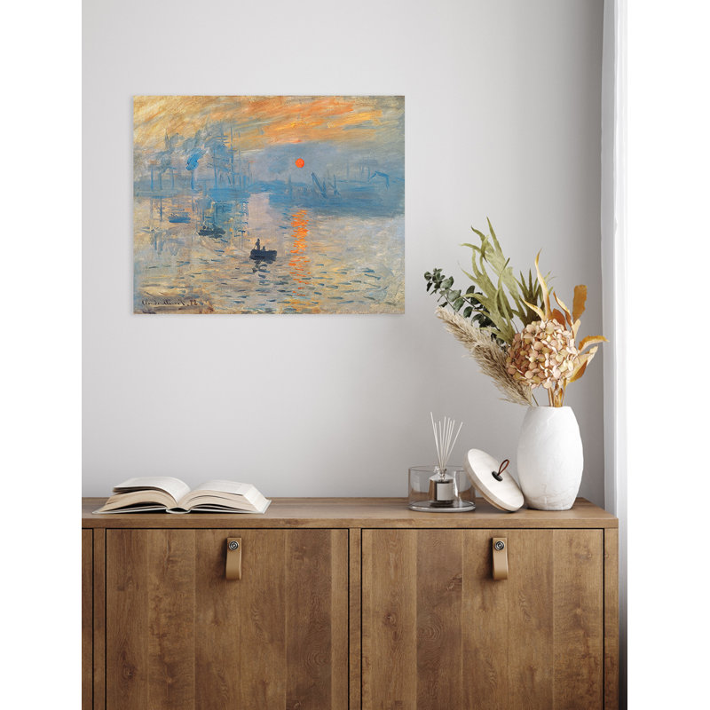 Impression «Lever de soleil sur toile» par Claude Monet, Toile tendue, H 16 po x l 20 po x P 0,75 po