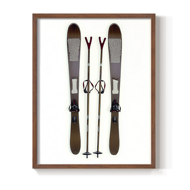 Reproduction encadrée - bois massif, Noyer, H 21 po x l 17 po