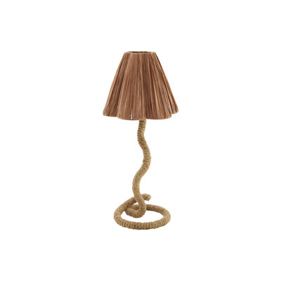 Lighting, 22"h, Table Lamp, Brown Rope, Brown Paper Shade, Classic Boho