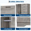 Petite penderie 43,3 po, armoire avec porte, 4 tiroirs et tringle-808029433
