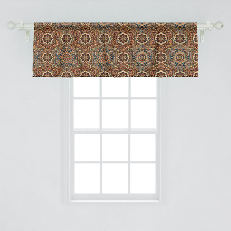 Ensemble de 2 cantonnières à motif floral Ambesonne Mandala