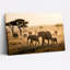 Art mural sur toile, "Éléphants d'Afrique marchant dans la savane dorée"-133048551