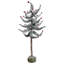 Arbre vert bouclé enneigé de 36 pouces avec mini clochettes Kurt Adler