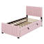 Lit plateforme tapissier avec lit gigogne-1698967620