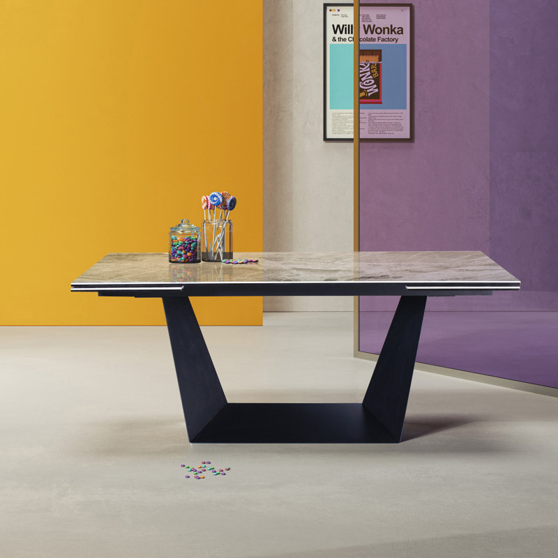 Metal Base Dining Table