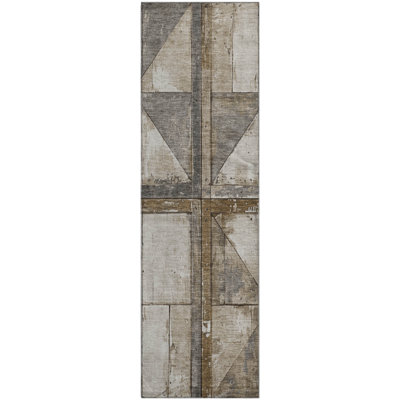 Premium Machine Washable Mayfield AMF1876 Geometric Rug