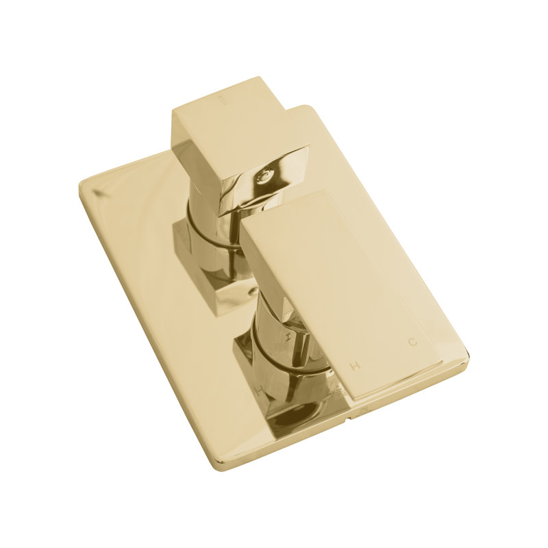 Bliss Complete Shower System with Rough-in Valve, Polished Gold