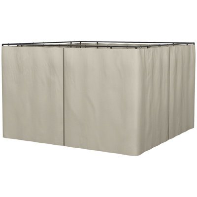 Paroi latérale de pavillon de jardin 10 pi X, beige avec crochets et, pour et cabanes, les blocs offrent une intimité au mur extérieur, des sangles, s'adapte à la plupart des abris de jardin en métal, offre de l'ombre