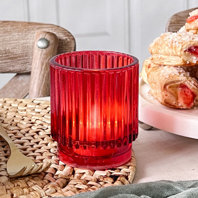 Ensemble de porte-votives de table en verre 6 pièces