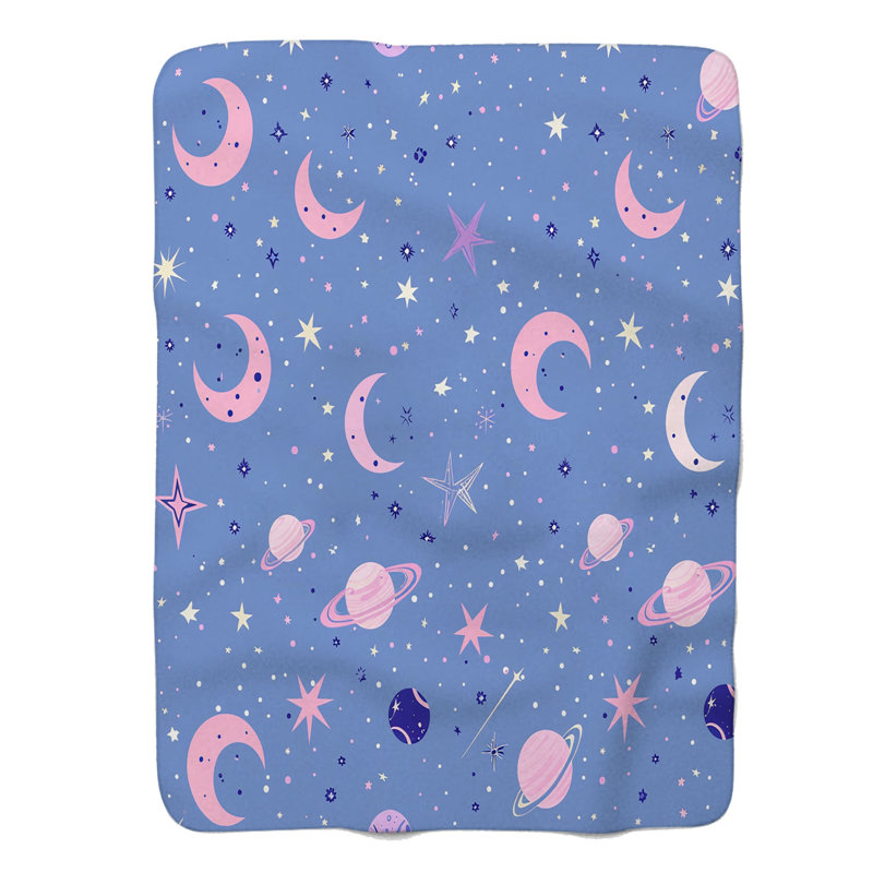 Pastel Celestial Art - couverture sherpa de qualité supérieure 1 pièce, Grand lit