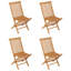Madelena 4 - Person Teak Solid Wood Patio Dining Set Rectangular Table