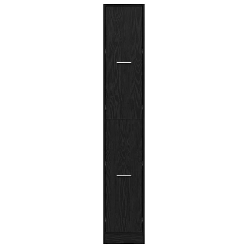 Apothecary Cabinet Engineered Wood, Black Oak, 174.5cm H x 30cm W x 41cm D