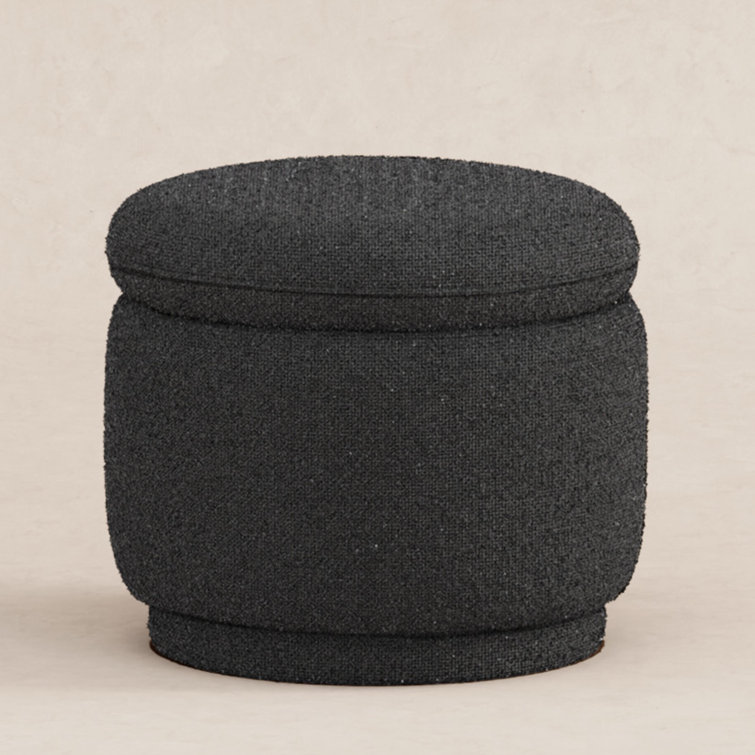 Enoki 21" Wide Round Storage Ottoman with Storage