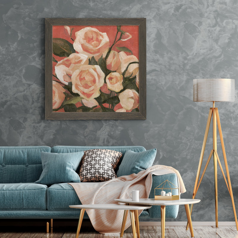 Dandelion Whisper II-impression de cadre photo, H 27,5 po x l 27,5 po x P 1,5 po, Toile avec cadre gris