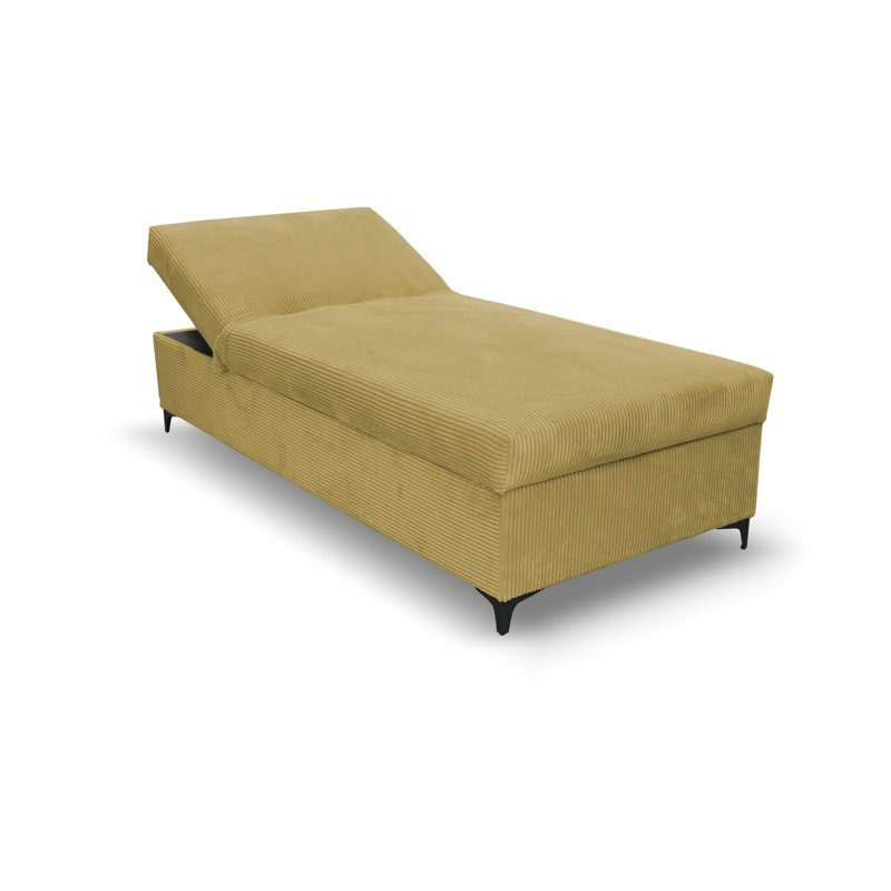 Obla Upholstered Chaise Lounge, Yellow