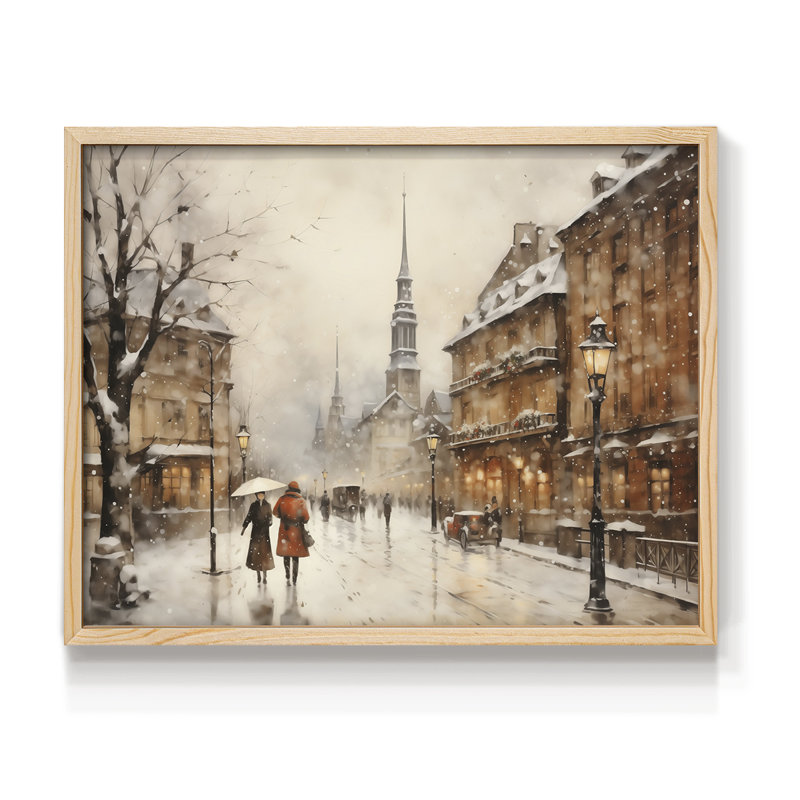 Chirstmas Art-CCCXXXVIII -Framed Print - Restickable, H 16 po x l 20 po, Naturel