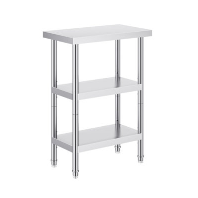 Table de préparation des aliments en acier inoxydable (table basse incluse)