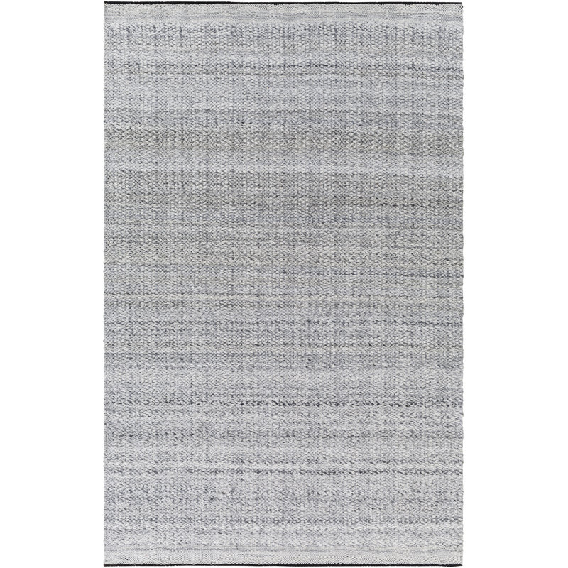 Striped Indoor / Outdoor Rug, Rectangle 6' x 9', Gray