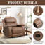 Fauteuil inclinable en similicuir 37 po Emony-164314602