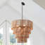 Aleris 5 - Light Shaded Tiered Rattan Pendant-2013133931