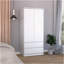 Austin 2 Drawers Armoire, Double Door, Hanging Rod -White-1266633597