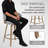 26'' Swivel Upholstered Counter Stool With Wood Frame-729968464