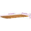 Tramore Bathroom Vanity Top Solid Acacia Wood 114x52x4 cm