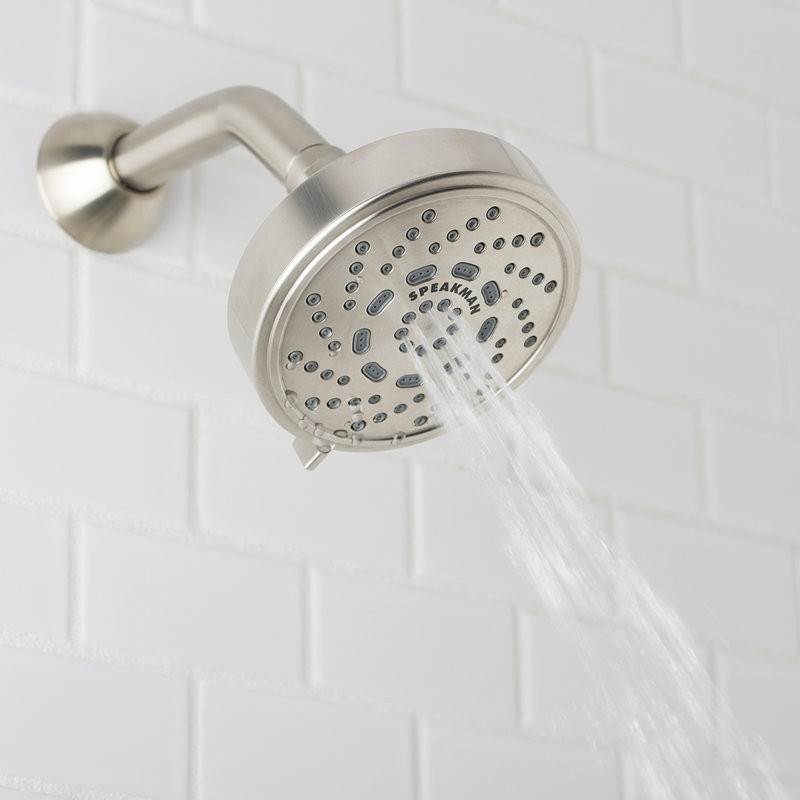 Echo Brushed Nickel Multi-Function Adjustable Shower Head