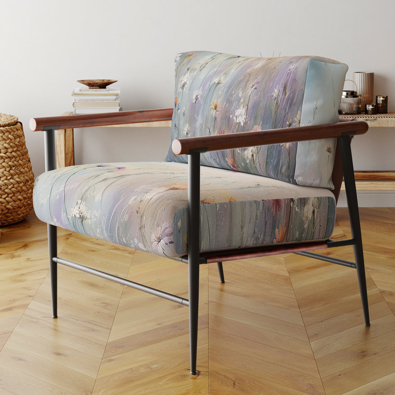 Fauteuil rembourré Wildflowers Wander meadows, Noir