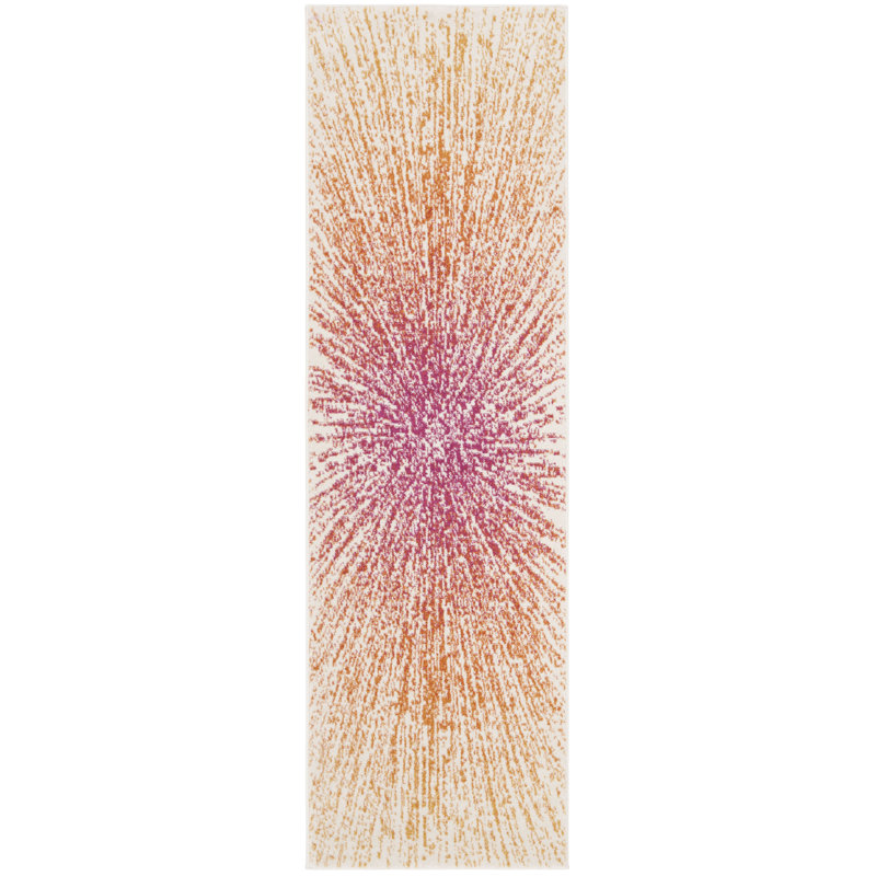 Faustina Performance Abstract Rug, Rectangle 2' x 11'