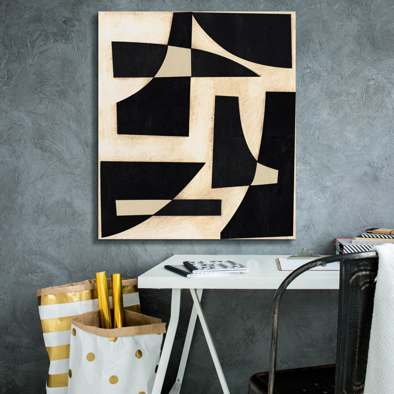 «Onyx Cutout Shapes I» par Regina Moore, H 30 po x l 26 po x P 1,5 po