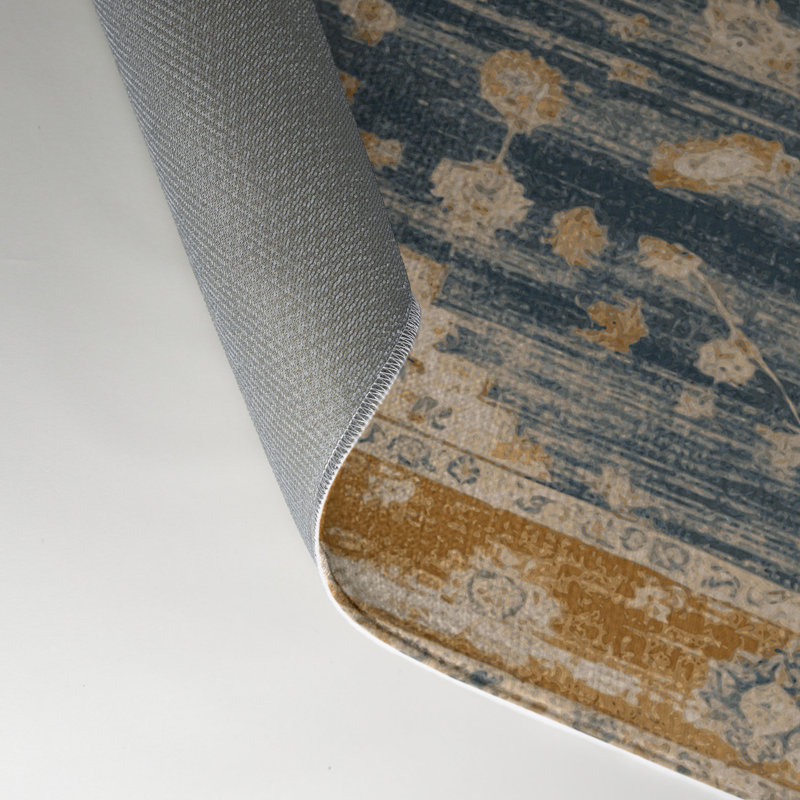 Tapis intérieur et extérieur brun Overdyed, Rectangulaire 3 pi x 5 pi