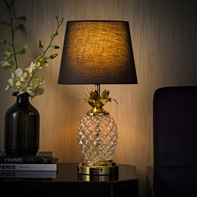 Dempster 41Cm Clear/Chrome/Gold Table Lamp