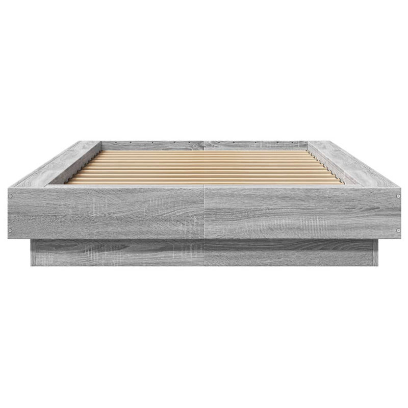 Pasol Bed Frame, European Single (90 x 200cm), Grey Sonoma
