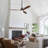 Nicola 60" 3-Blade Black Ceiling Fan With Led Light and Remote Control