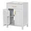 Ensemble de meuble-lavabo 24 po avec lavabo en céramique, meuble-lavabo peu encombrant - l 24 po x P 18 po x H 34 po, 2 portes à fermeture en douceur