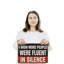I Wish More People Were Fluent In Silence 13 Inch x 20 Inch Plastic Sign-119530559
