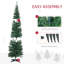 Grand sapin de Noël artificiel pré-éclairé avec branches réalistes, 110 lumières DEL blanc chaud et 294 pointes-932520410