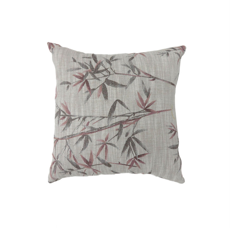  Coussin contemporain, 22 po x 22 po, Rouge / Mauve