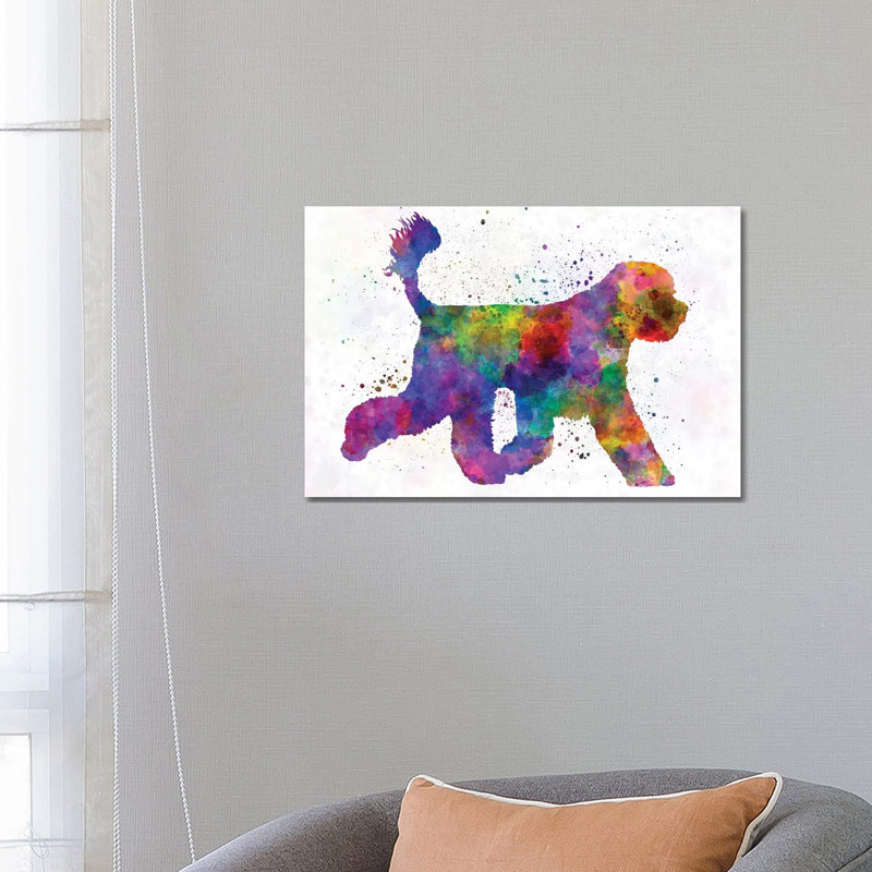 Portuguese Water Dog In Watercolour by Paul Rommer - Wrapped Canvas Print, 66.04 cm H x 45.72 cm W