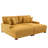 Oversized Upholstered Orange Corduroy Sleeper Sofa Bed Lounge sofa with Armrests & Throw Pillows-472867820