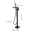 Robinet de baignoire autoportant à deux poignées en nickel brossé avec douche à main, robinet de baignoire autoportant avec robinet de baignoire et robinet à fixation au sol-69820499