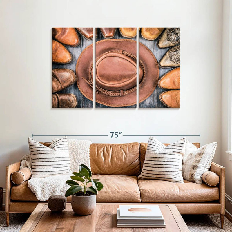 Lelar Cowboy Boots And Hat, 36" H x 57" W