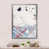 Impression argent sur toile encadrée