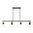 4-Light Modern Linear LED Spotlight Pendant with Adjustable Heads for Kitchen Island