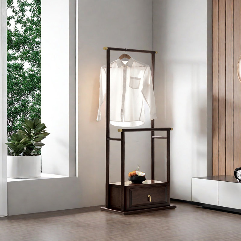 Solid Ebony Hallstand with Drawer