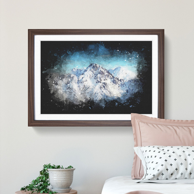 The Alps in Austria - Picture Frame Graphic Art Print, 62cm H x 87cm W x 2cm D, Walnut Framed